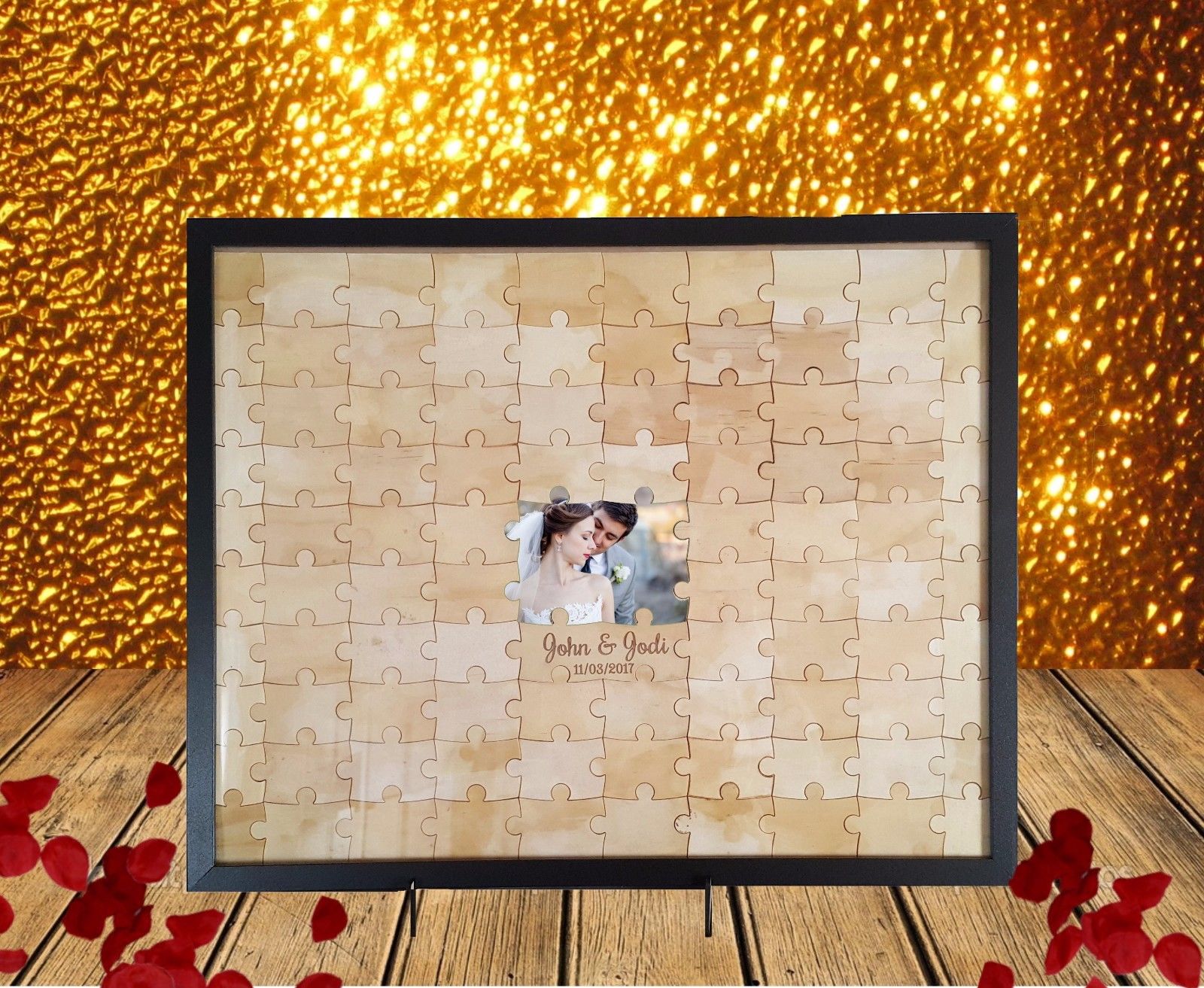 Puzzle Guest Book With Frame